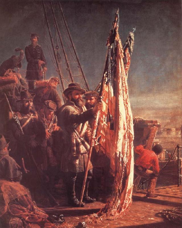 Thomas Waterman Wood The Return of the Flags 1865 Sweden oil painting art
